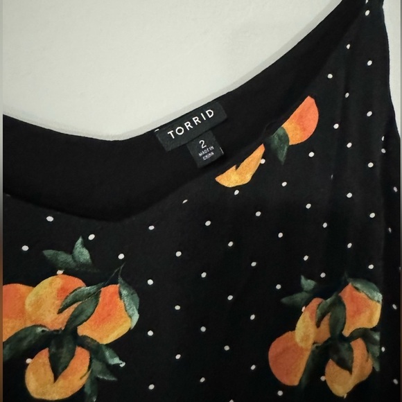 Torrid - Orange 🍊 Print Double Layer Swing Cami - Picture 5 of 10